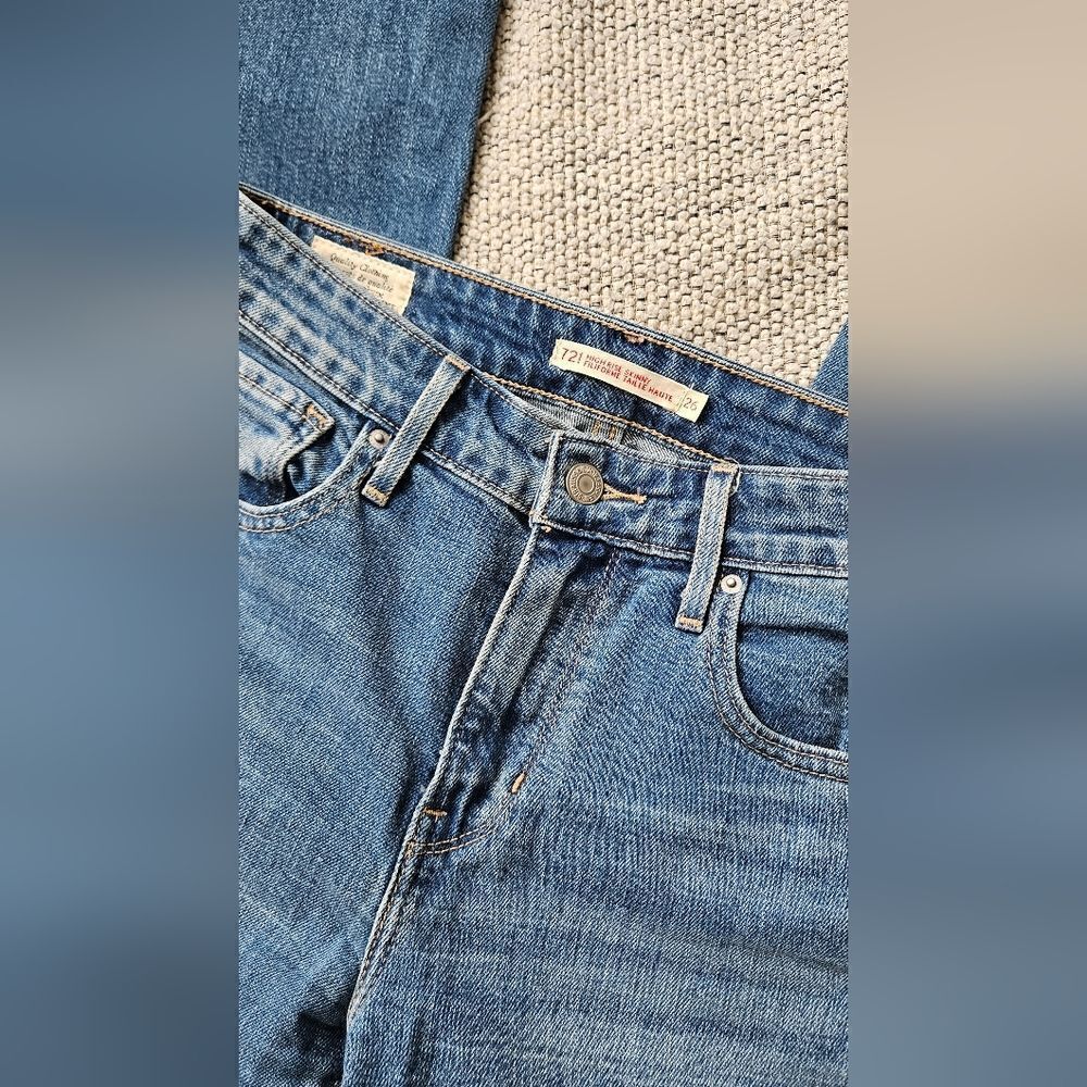 Levis high rise distressed jeans